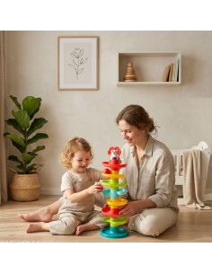 WOOPIE BABY Kulodrom Tor Kulkowy Spirala + 6 Kulek - Zabawka dla Dzieci 2