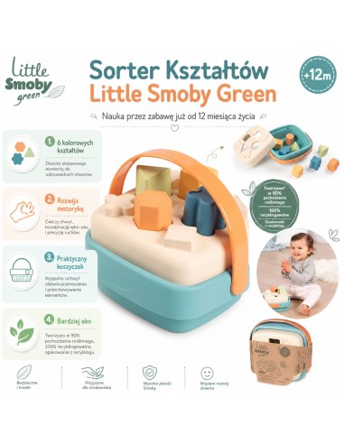 SMOBY Little Green Sorter – Körbchen aus Bioplastik für Kinder