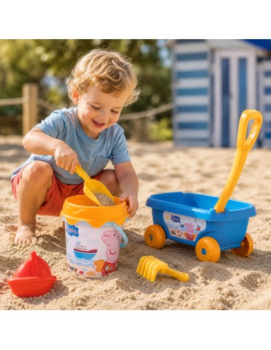 SMOBY Einkaufswagen mit Eimer und Sandzubehör Peppa Pig