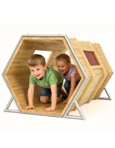 CLASSIC WORLD EDU Spielplatzgestell aus Holz XXL mit Tunneln