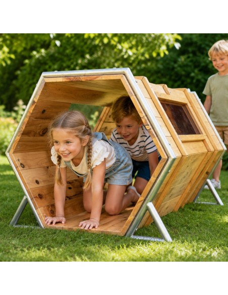 CLASSIC WORLD EDU Spielplatzgestell aus Holz XXL mit Tunneln