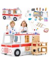 Toy Wooden Ambulance with Accessories WOOPIE - Educational Ambulance