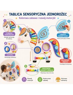 Montessori-Sinnestafel Einhorn aus Holz – Lernspielzeug! Viga 2