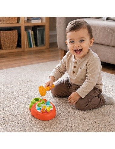 WOOPIE BABY Schlag den Maulwurf – Geschicklichkeitsspiel Hämmerchen für Kinder