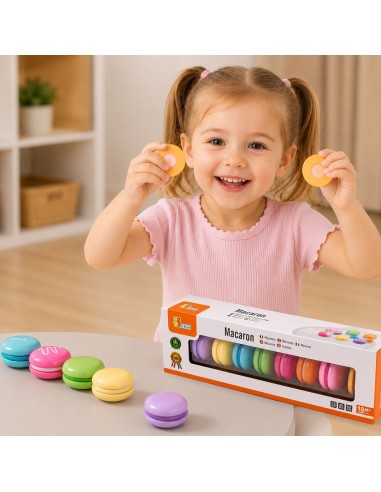 VIGA Holz bunte Plätzchen Macarons (8 Stück) – Set