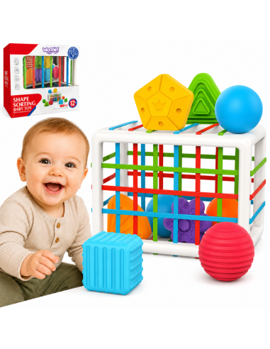 WOOPIE BABY Elastyczna Kostka Sensoryczna Sorter 13 el.