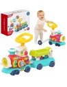 OPIE BABY Locomotive Pusher Ride-on 2in1 Interactive Train Pair