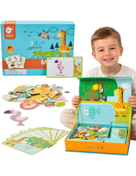 Magnetpuzzle Tiere 60-tlg. – CLASSIC WORLD
