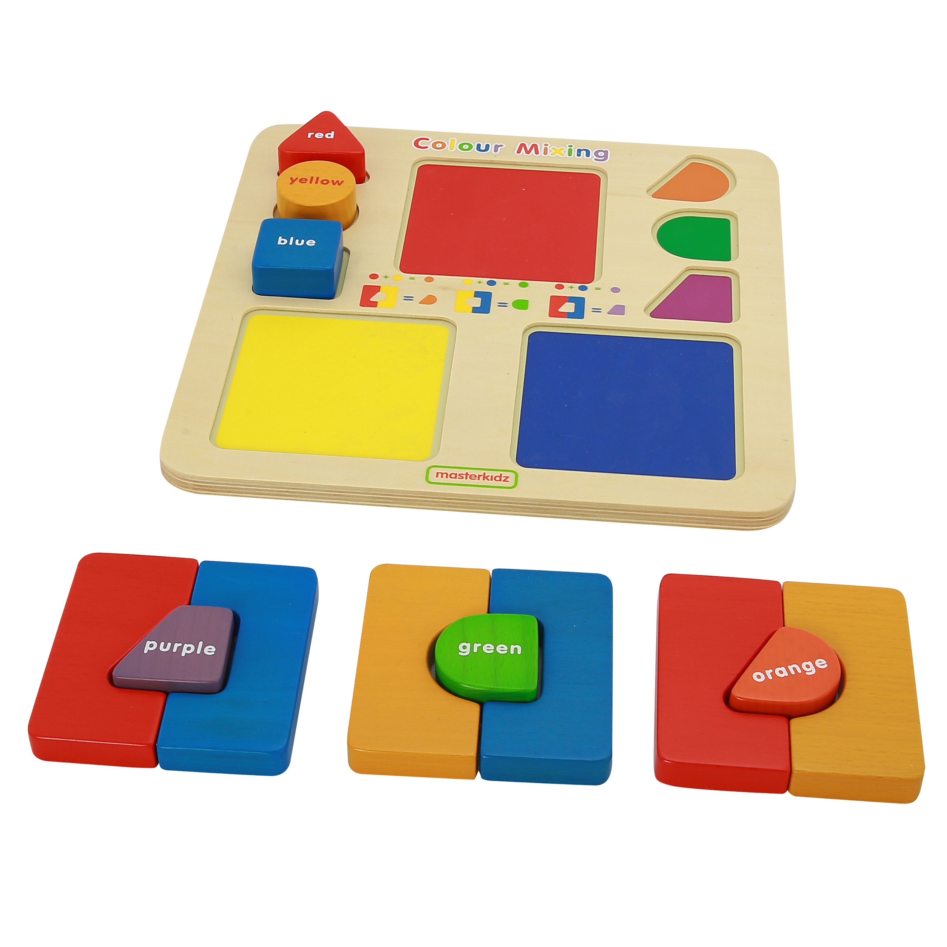 Tablica edukacyjna układanka łączenie mieszanie kolorów montessori