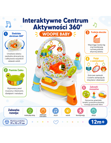 WOOPIE BABY Interaktiver Spring-Sitz und Activity Center für Kinder