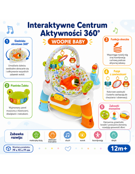 WOOPIE BABY Interaktiver Spring-Sitz und Activity Center für Kinder