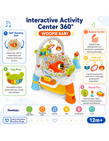 WOOPIE BABY Interaktiver Spring-Sitz und Activity Center für Kinder