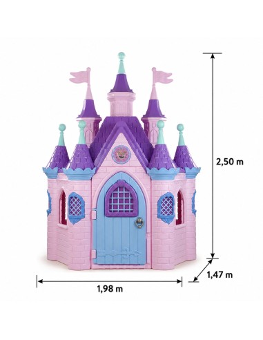 FEBER Didelis princesės rūmų kompleksas Super Palace – sodo namelis