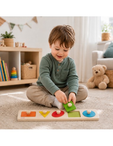 Drewniana Układanka Geometryczna Sorter Kształtów Classic World-Puzzle