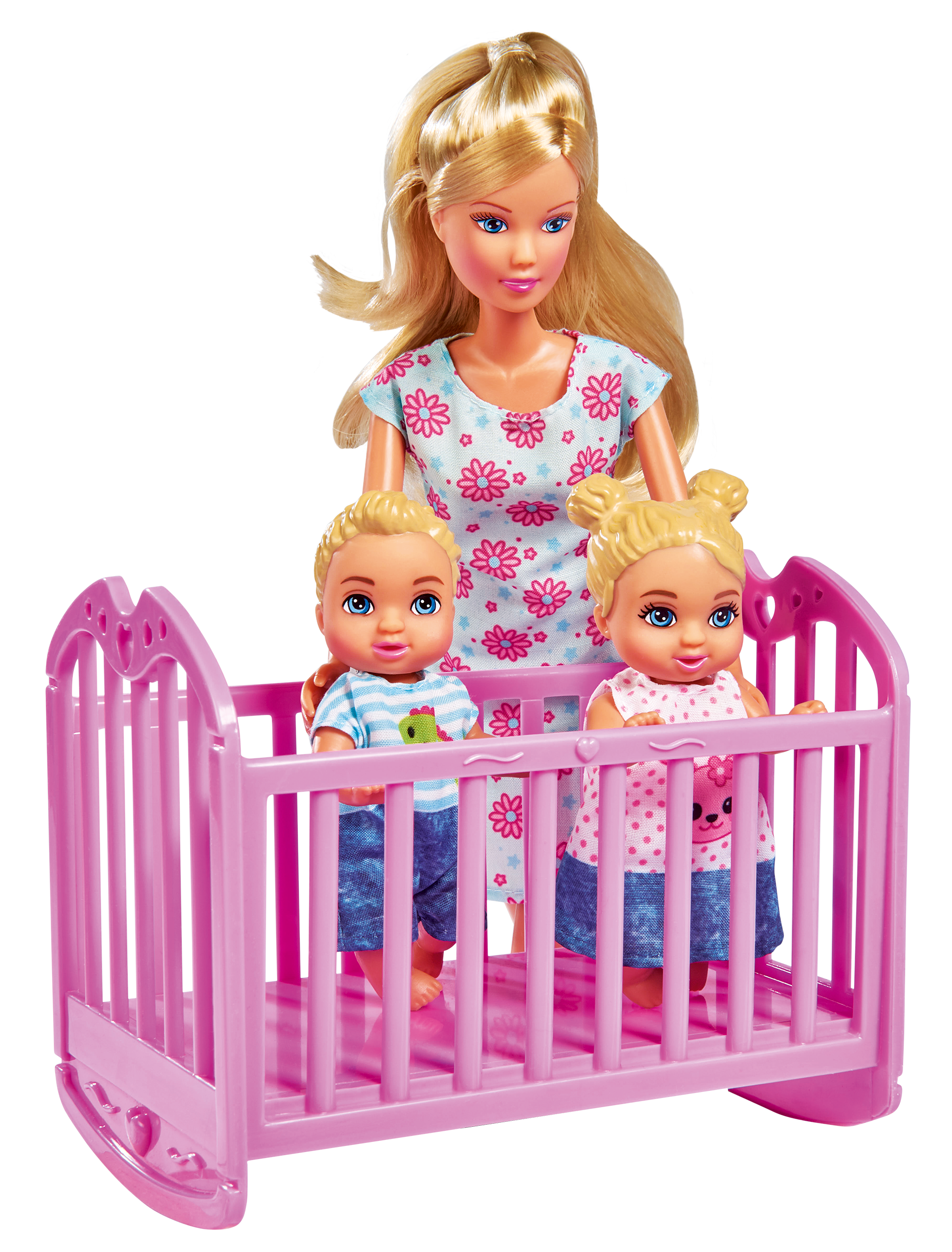 Lalka steffi love mama w pokoju dziecięcym z 3 dzieci 28 elem.