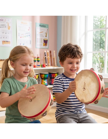 CLASSIC WORLD EDU Tamburinas 25 cm – Muzikinis instrumentas vaikams