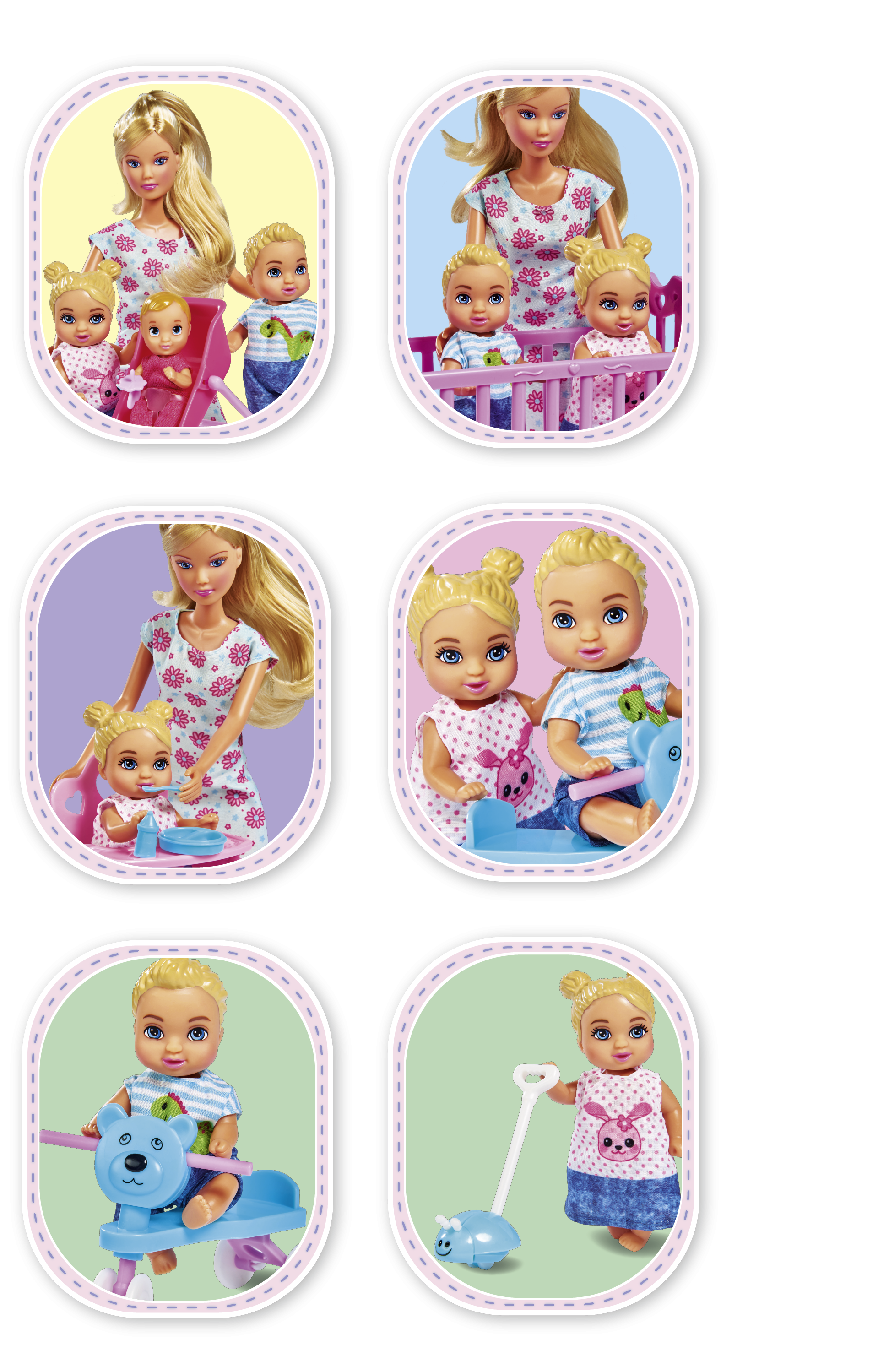 Lalka steffi love mama w pokoju dziecięcym z 3 dzieci 28 elem.