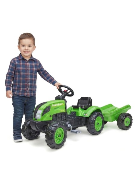 FALK Country Farmer Pedal Tractor Green 2-5 Years with Trailer