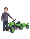 FALK Country Farmer Pedal Tractor Green 2-5 Years with Trailer