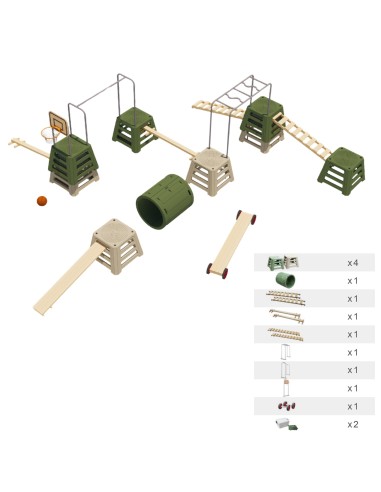 XXL Hindernisparcours CLASSIC WORLD – Bewegungs-Spielplatz