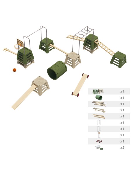 XXL Hindernisparcours CLASSIC WORLD – Bewegungs-Spielplatz