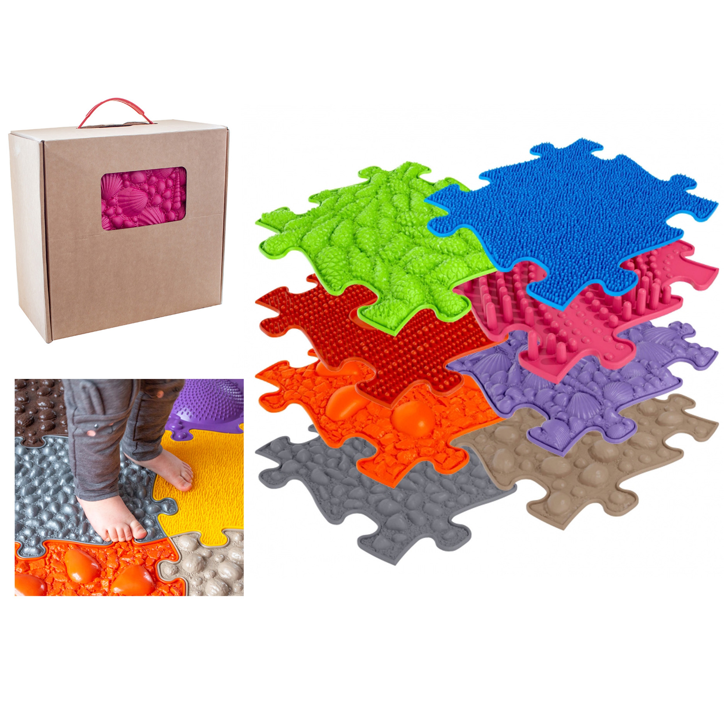 Mata sensoryczna ortopedyczna puzzle 8 el. wersja-1a