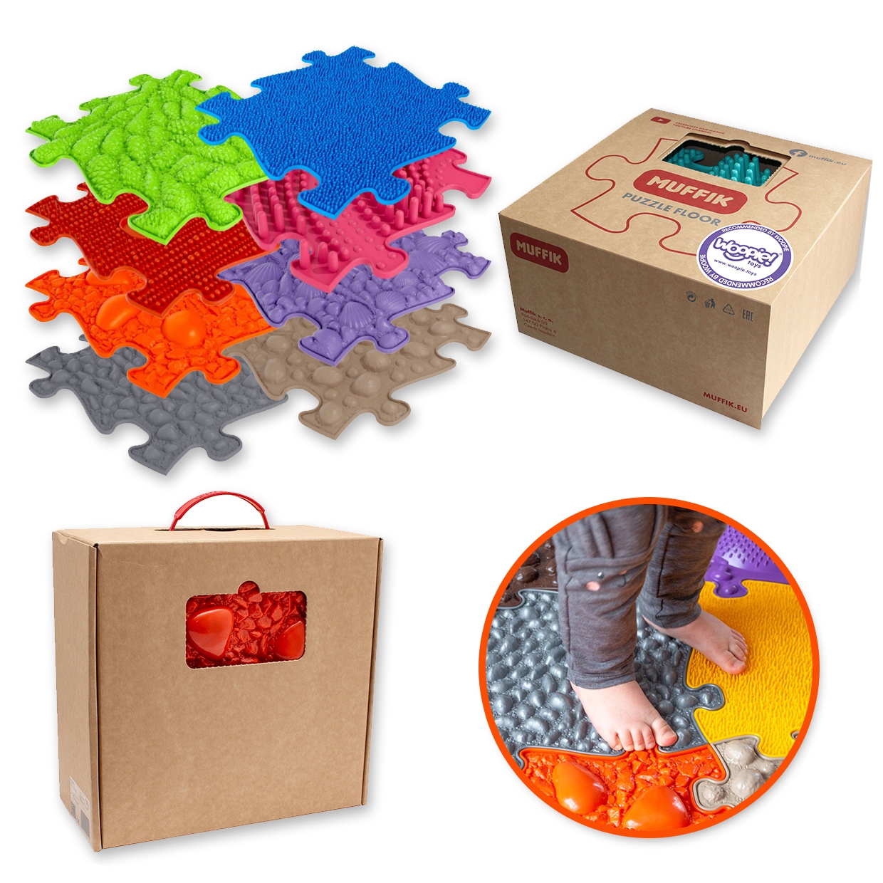 Mata sensoryczna ortopedyczna puzzle 8 el. wersja-1a