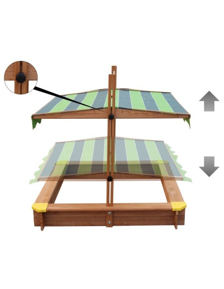 Lily Sandpit AXI wooden sandbox with roof - perfect fun!