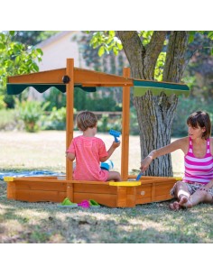 Medinė smėlio dėžė su stogeliu Lily Sandpit AXI - puiki pramoga! 2