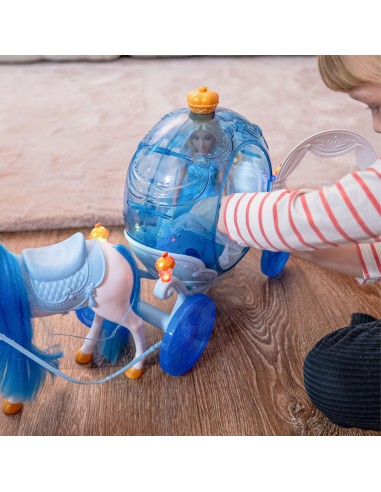 Eisprinzessin-Puppe, leuchtender Wagen WOOPIE – magische Kutsche