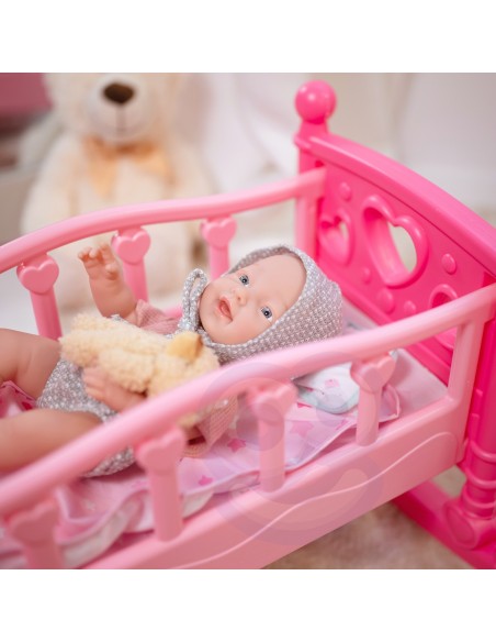 WOOPIE ROYAL Lėlė-Kūdikis 36 cm su meškiuku ir maitinimo priedais