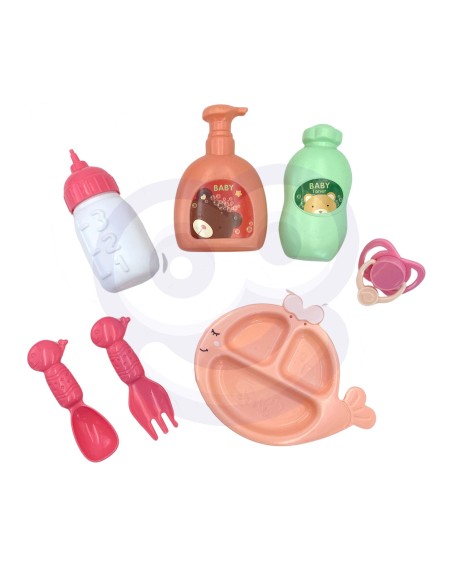 WOOPIE ROYAL Lėlė-Kūdikis 36 cm su meškiuku ir maitinimo priedais