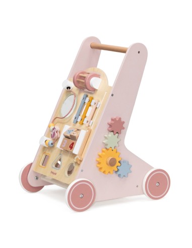 Pink VIGA PolarB Educational Walker - Wooden Pusher