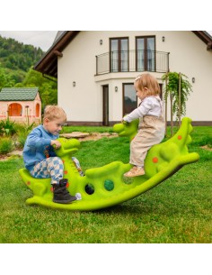 WOOPIE Dino sūpynė ant lingės, lygiagretė, šviesiai žalia - Ideali pramoga 2