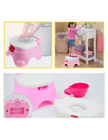 WOOPIE BABY Musikalisches Töpfchen 3in1 - Sitzgelegenheit und Stufe für Kinder