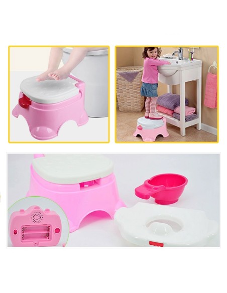 WOOPIE BABY Musikalisches Töpfchen 3in1 - Sitzgelegenheit und Stufe für Kinder