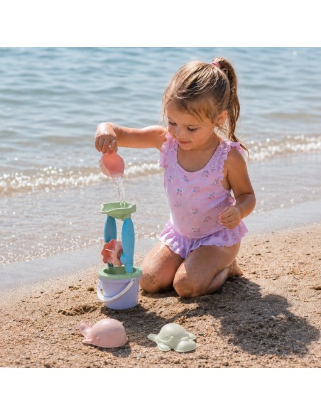 WOOPIE GREEN 4-Piece Set with Bucket and Reel Organic