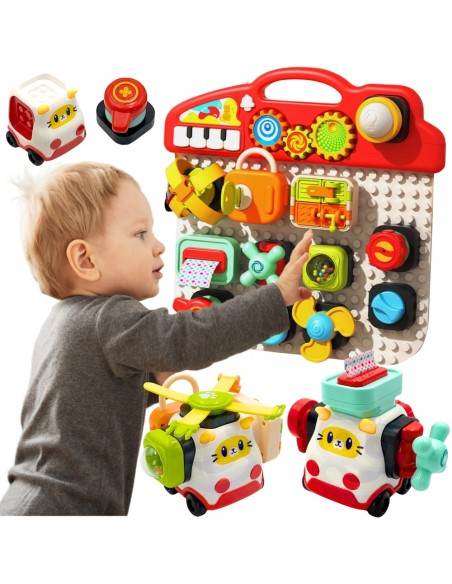 WOOPIE BABY Montessori-Tasttafel Farbiger Aktivitäts-Panel