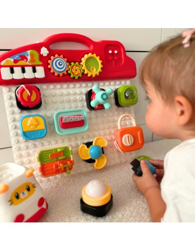 WOOPIE BABY Montessori-Tasttafel Farbiger Aktivitäts-Panel