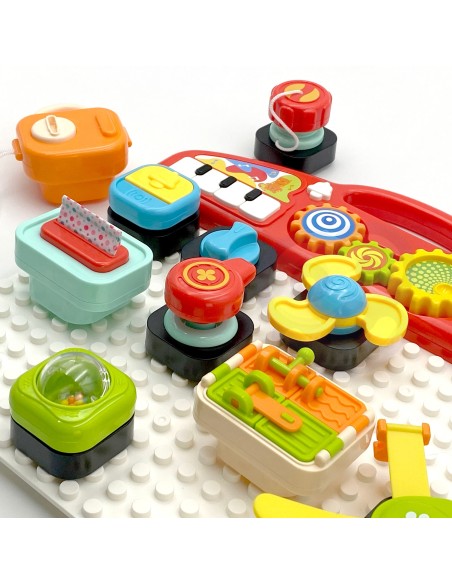 WOOPIE BABY Montessori-Tasttafel Farbiger Aktivitäts-Panel