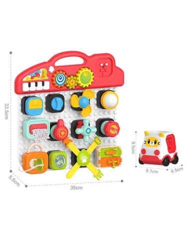 WOOPIE BABY Montessori-Tasttafel Farbiger Aktivitäts-Panel