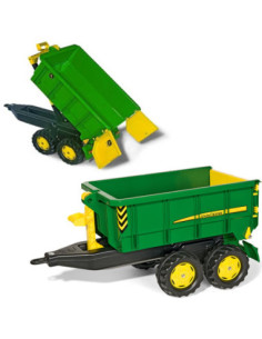Rolly Toys duża Dwuosiowa Przyczepa John Deere Wywrotka