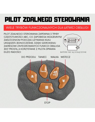WOOPIE dinozauras RC stegosaurus - nuotoliniu būdu valdomas robotas
