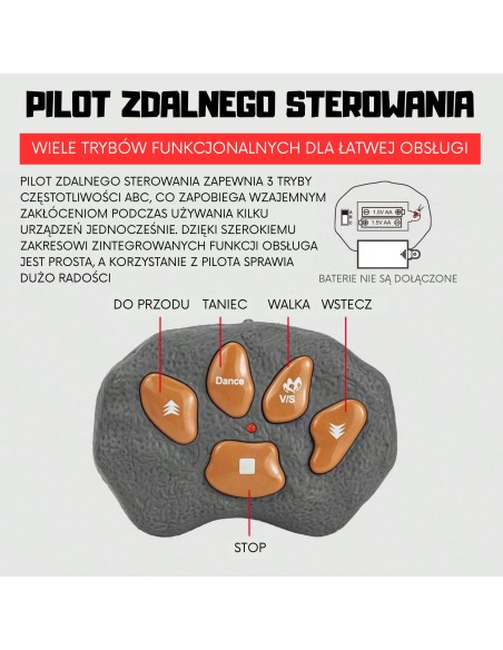 WOOPIE dinozauras RC stegosaurus - nuotoliniu būdu valdomas robotas