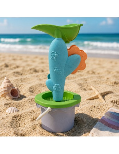 WOOPIE GREEN 4-Piece Set with Bucket and Reel Organic