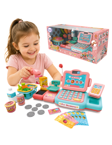 WOOPIE Kids' Cash Register with Scanner, Scales, and Microphone