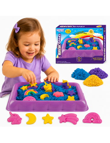 WOOPIE Kinetiksand 0,6 kg Set Einhorn mit Formen