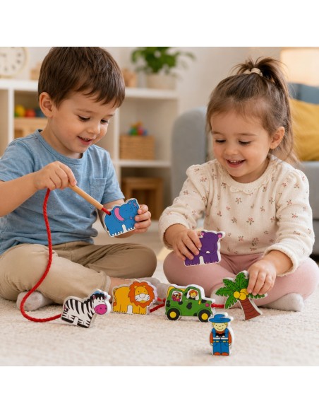 Viga Safari and ZOO Threading Blocks – Creative Fun for Toddlers