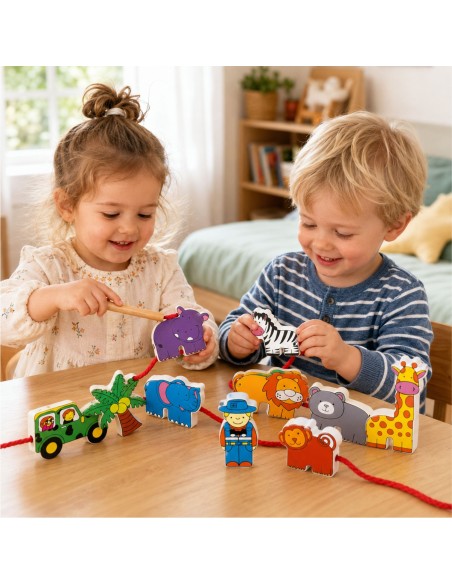 Viga Safari and ZOO Threading Blocks – Creative Fun for Toddlers