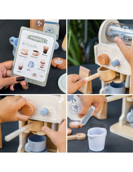 Medinis kavos aparatas Barista – TOOKY TOY priedai žaidimui namuose!